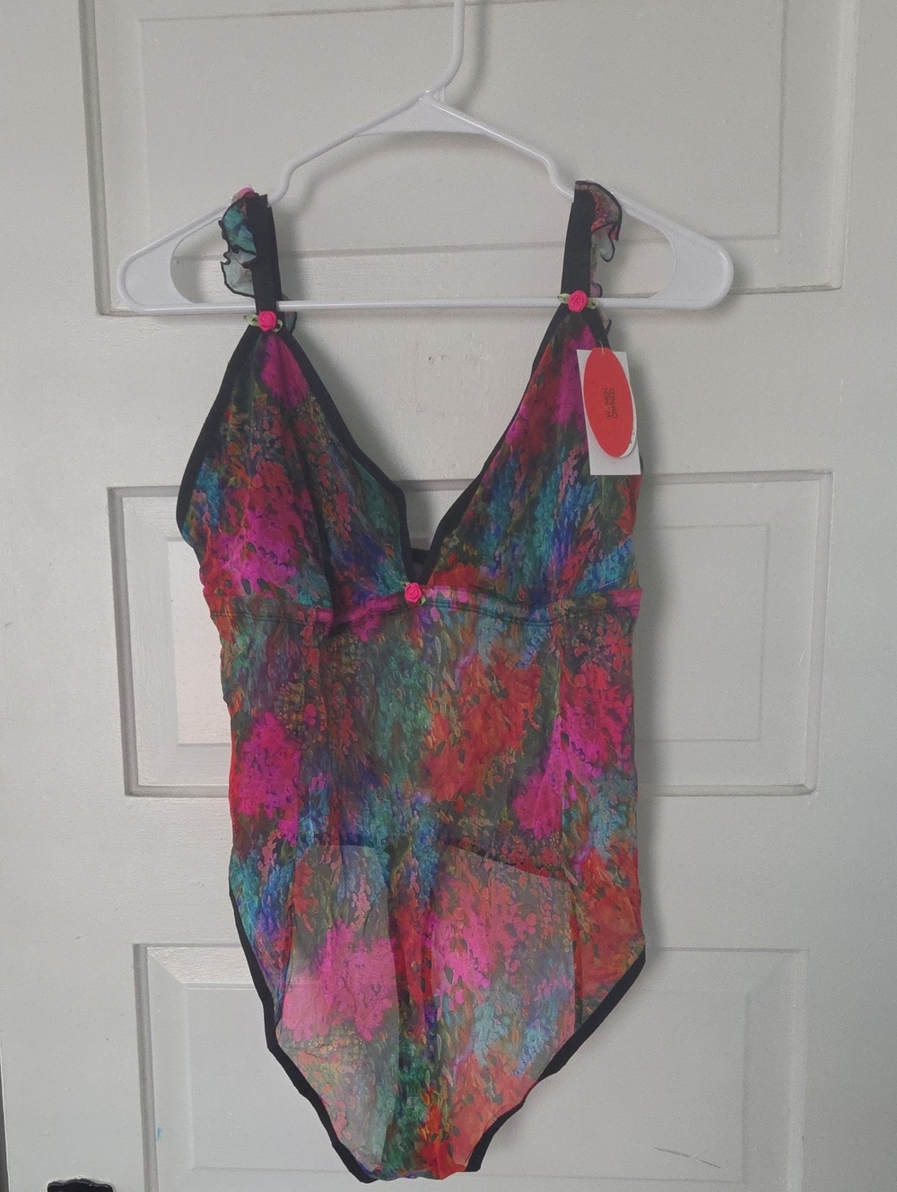 Parade Vibrant Multicolor Sheer One-Piece Lingerie Bodysuit
